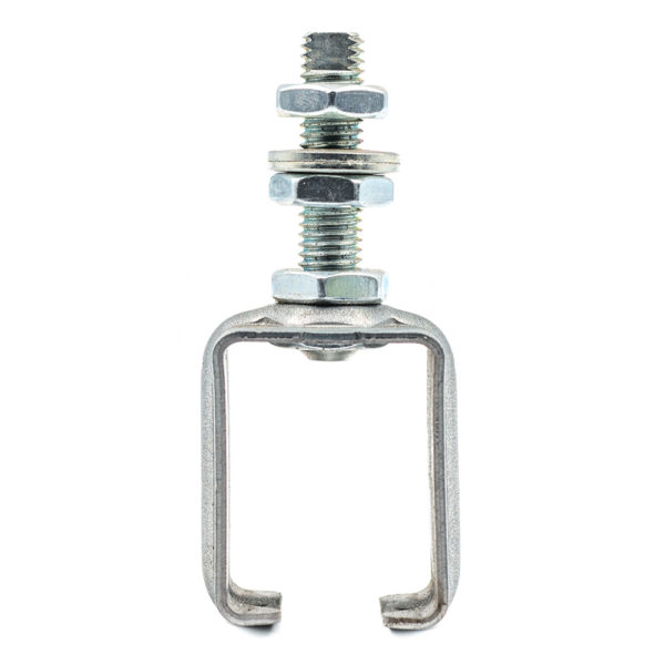 Support de rail enveloppant en acier galvanisé 35x30mm à tige courte – Image 2