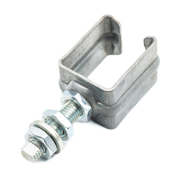Support de rail enveloppant en acier galvanisé 35x30mm à tige courte – Image 3