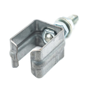 Support de rail enveloppant en acier galvanisé 35x30mm à tige courte