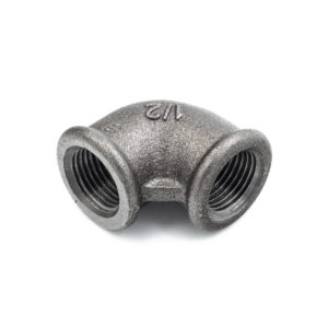 Coude 90° Femelle Femelle acier noir 15mm x 21mm