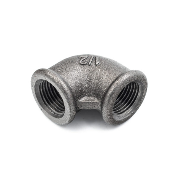 Coude 90° Femelle Femelle acier noir 15mm x 21mm