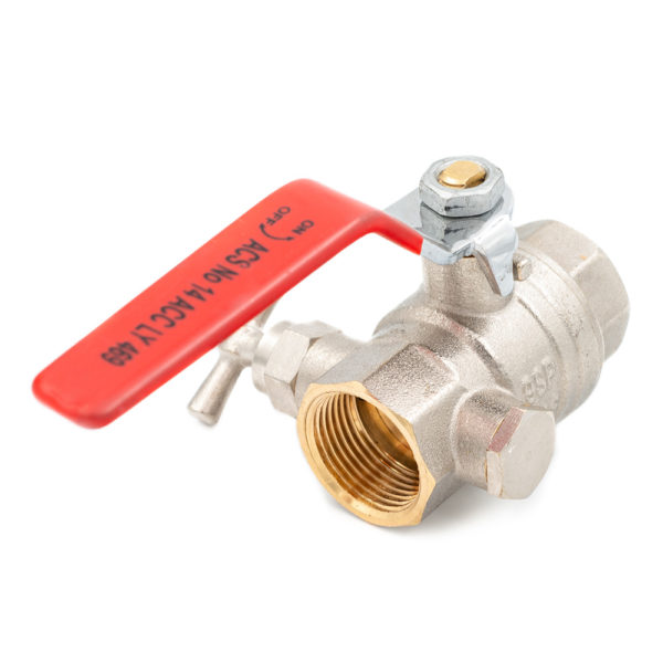 Vanne à sphère à purge femelle femelle 3/4" – Image 2